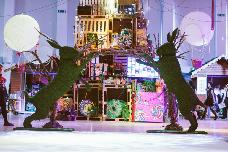 Lush Moss Topiary Hares